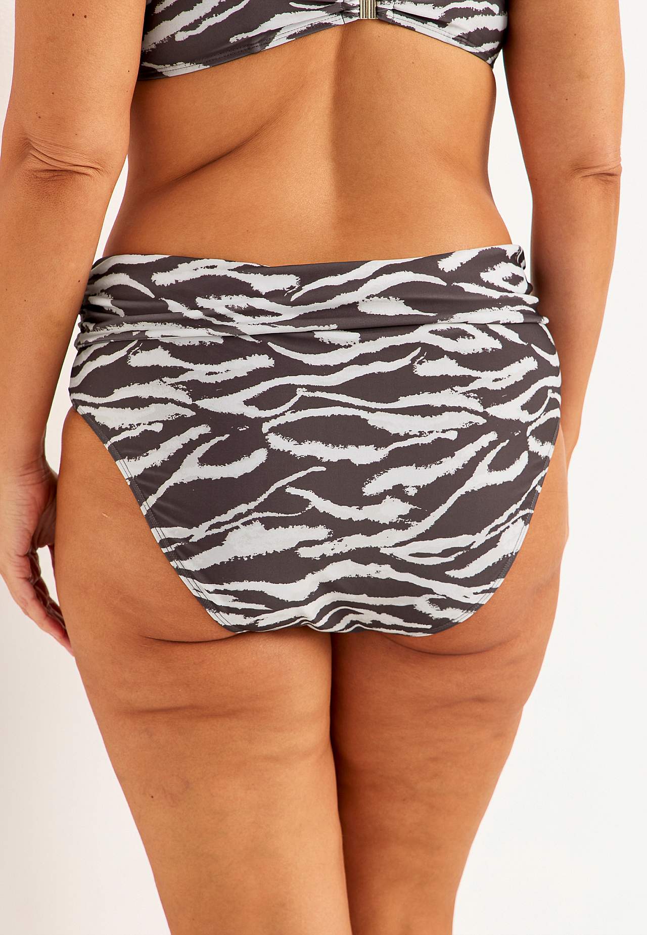 Majtki do bikini ze składaną krawędzią w talii Amalfi