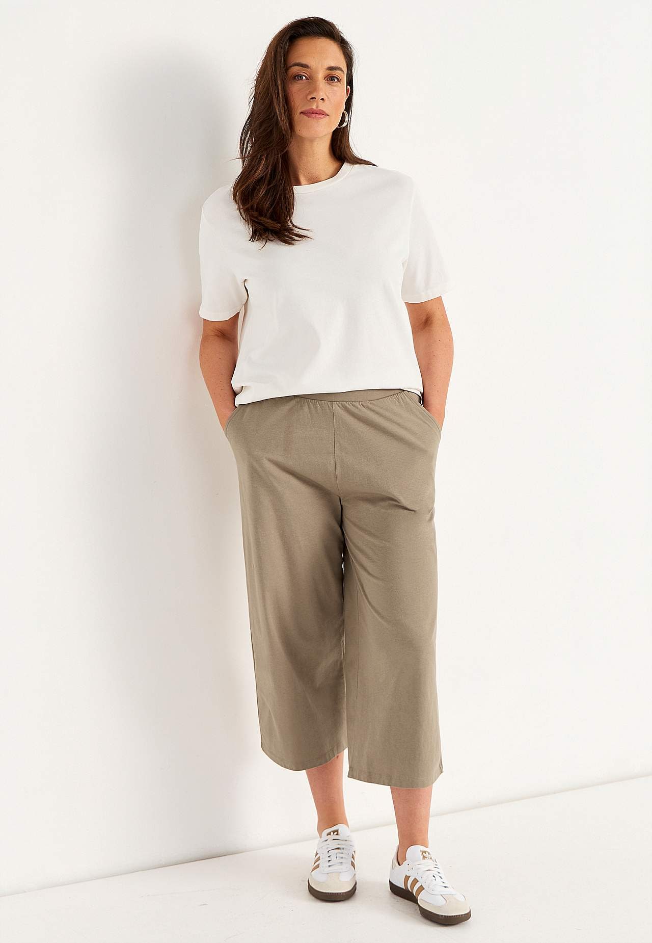 Spódnicospodnie z bawełny ekologicznej z kieszeniami