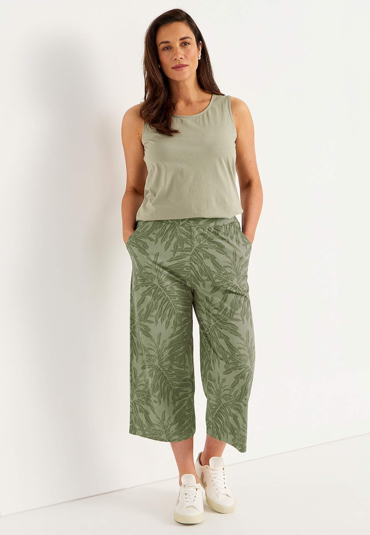 Spódnicospodnie z bawełny ekologicznej z kieszeniami