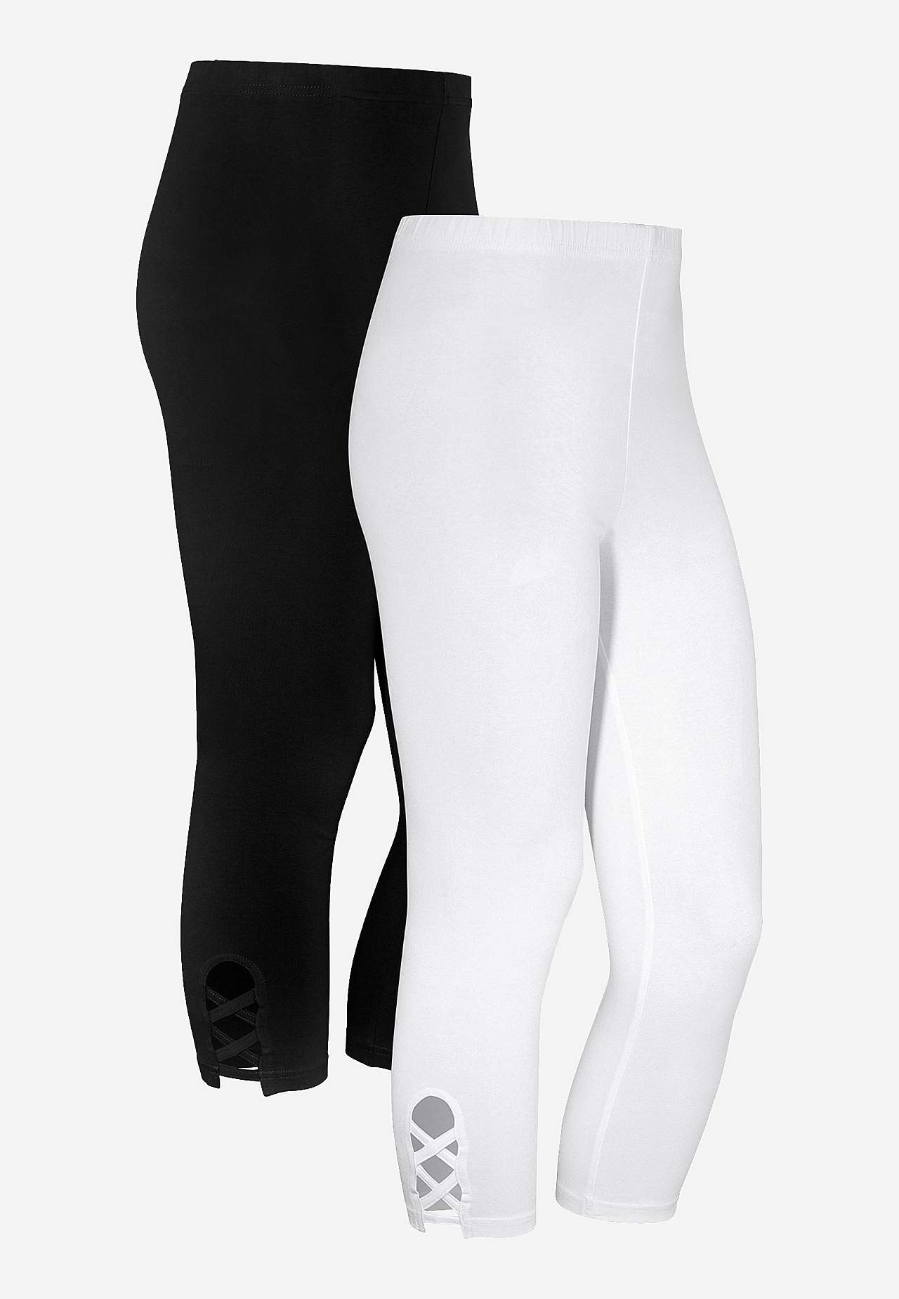 Legginsy rybaczki z miłymi detalami 2 sztuki