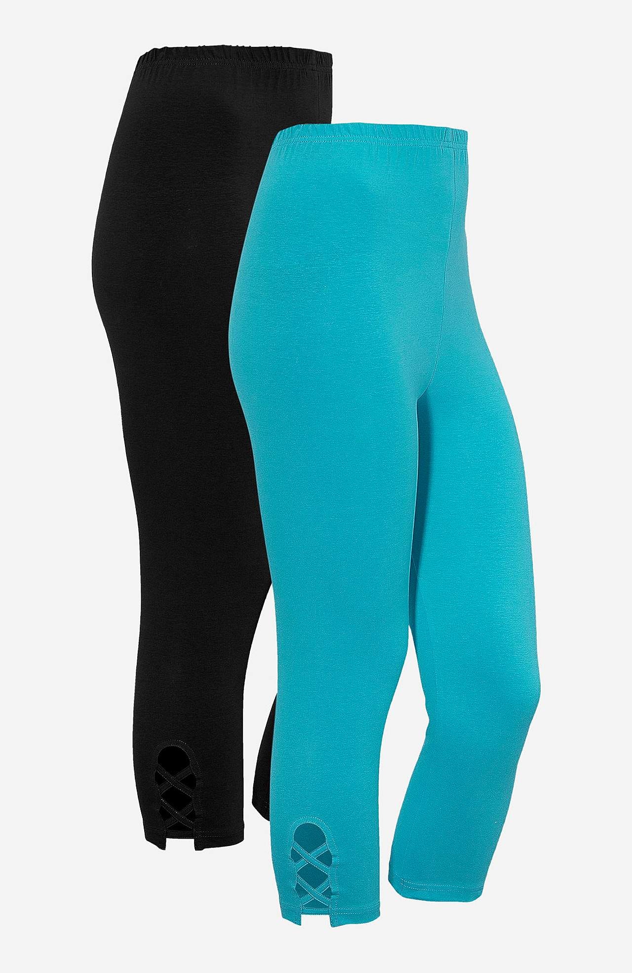 Legginsy rybaczki z miłymi detalami 2 sztuki