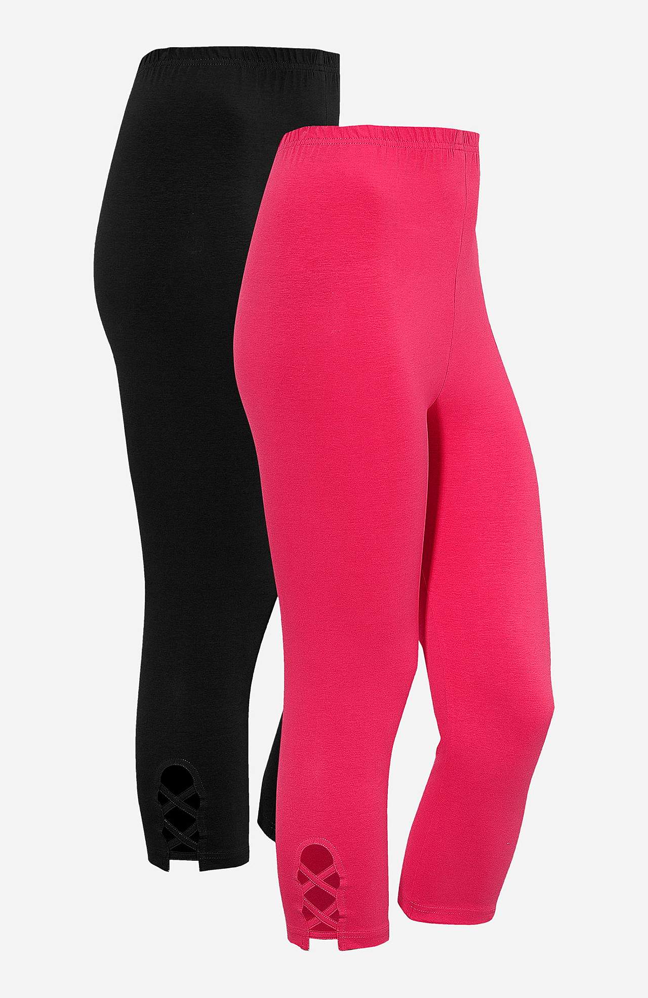 Legginsy rybaczki z miłymi detalami 2 sztuki