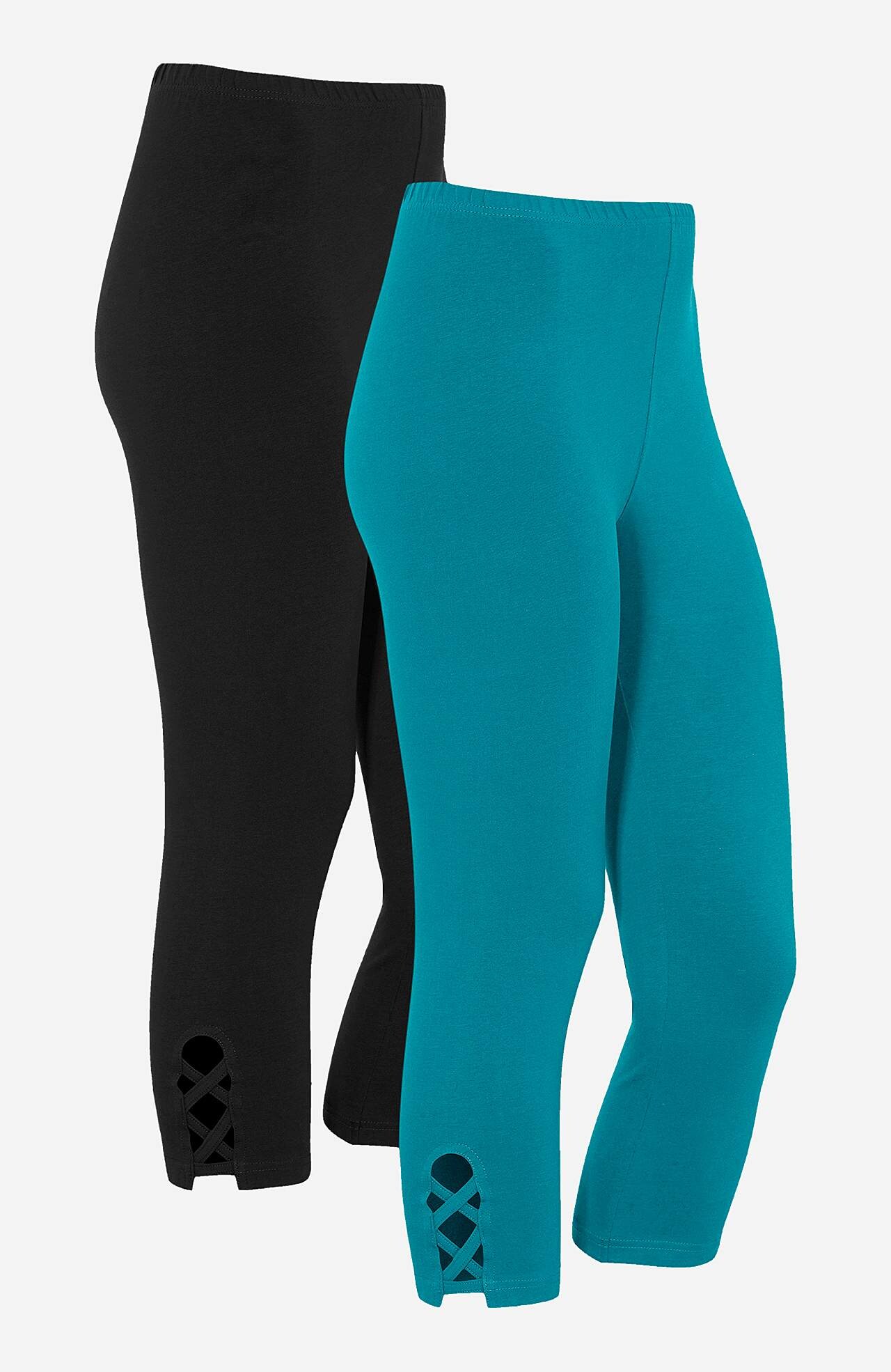 Legginsy rybaczki z miłymi detalami 2 sztuki