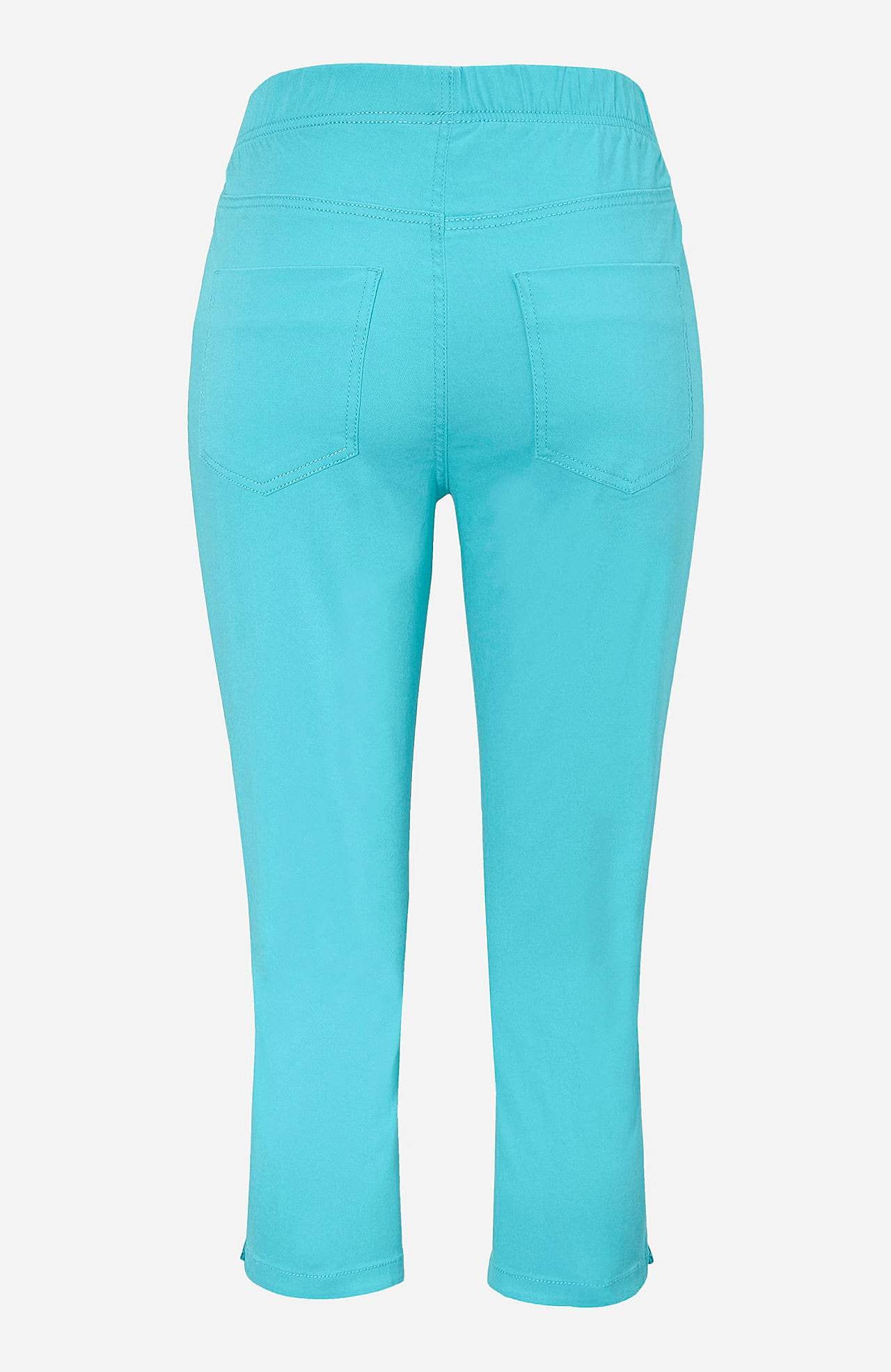 Wygodne spodnie capri z tkanininy bawełnianej