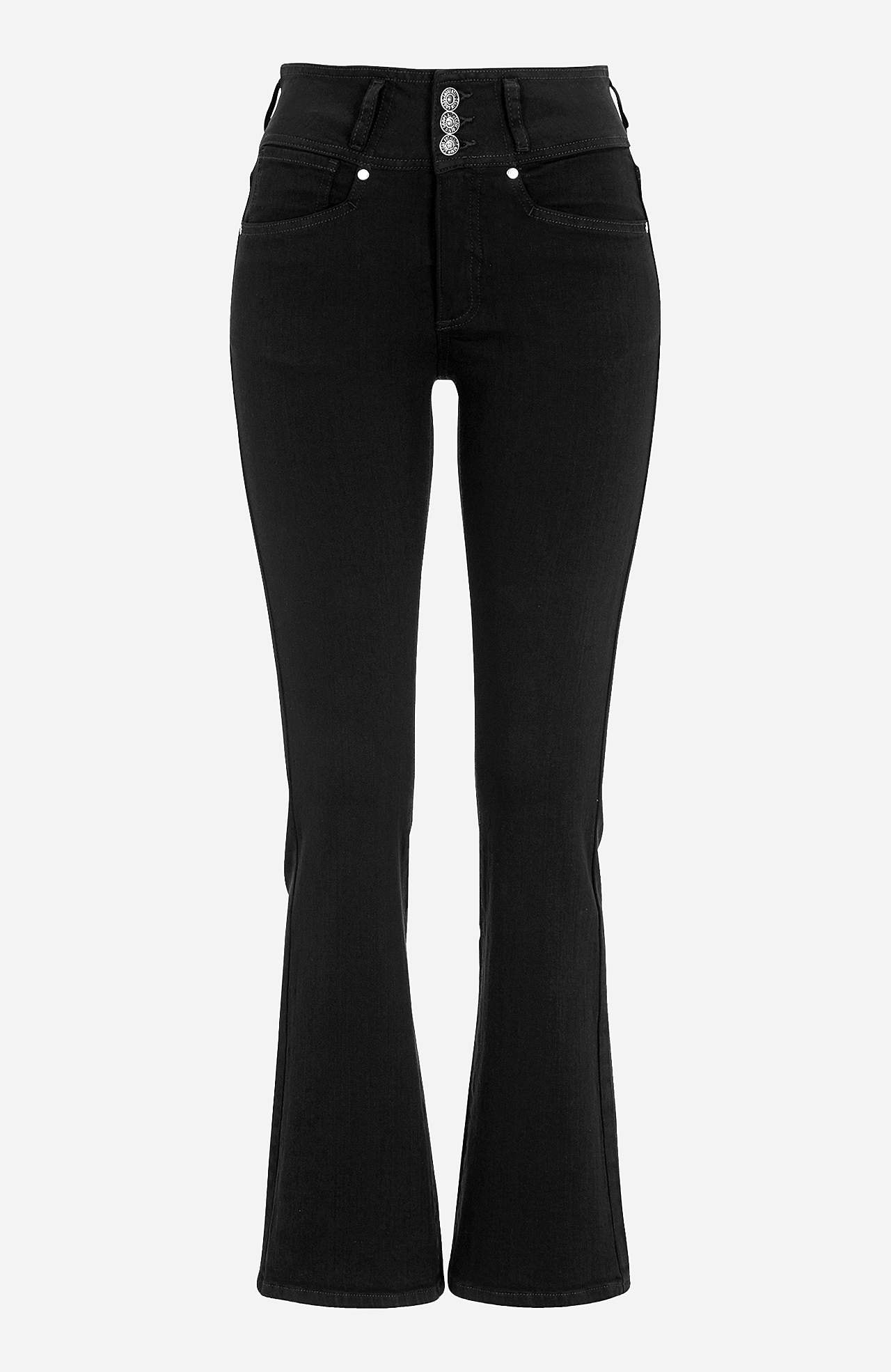 Jeansy bootcut z wysokim stanem