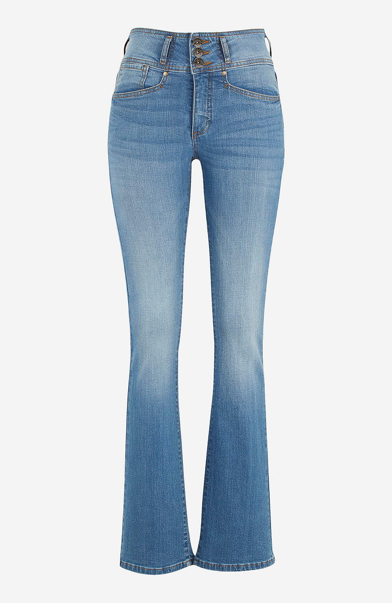 Jeansy bootcut z wysokim stanem