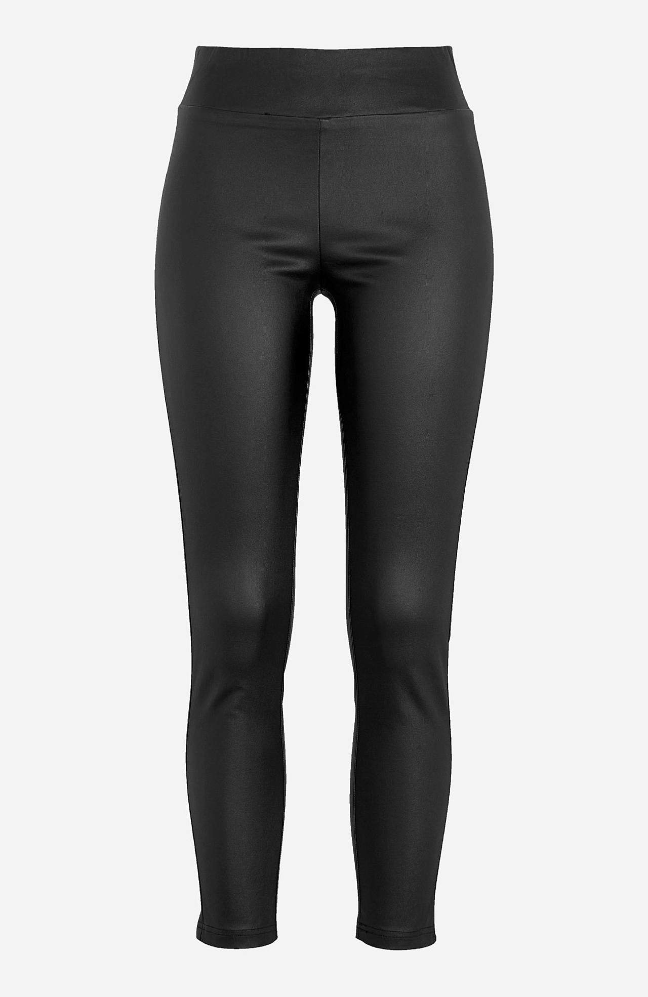 Powlekane spodnie bez zapięcia