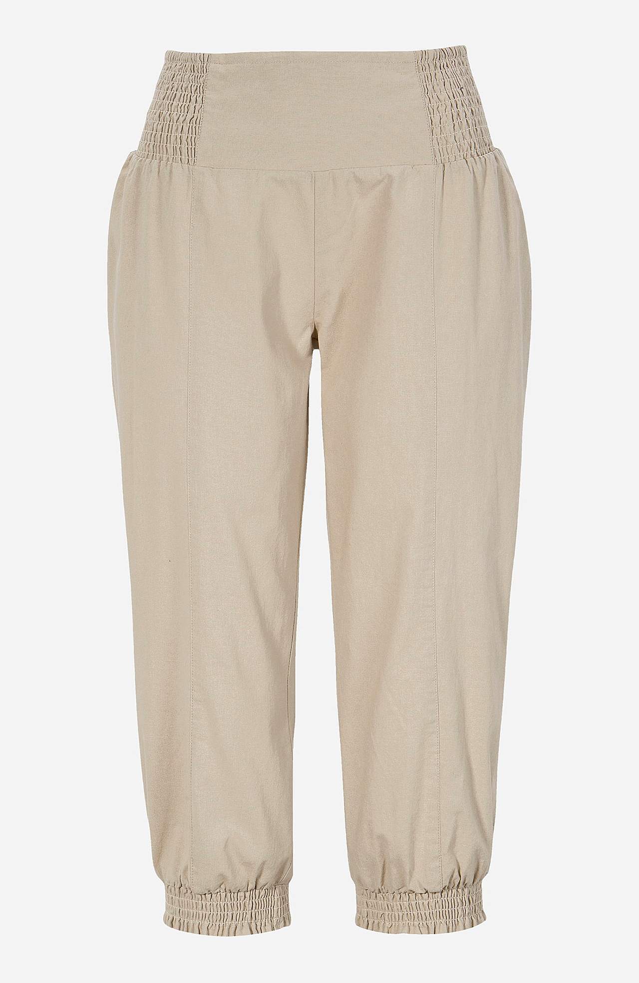 Tkane spodnie capri Nellie