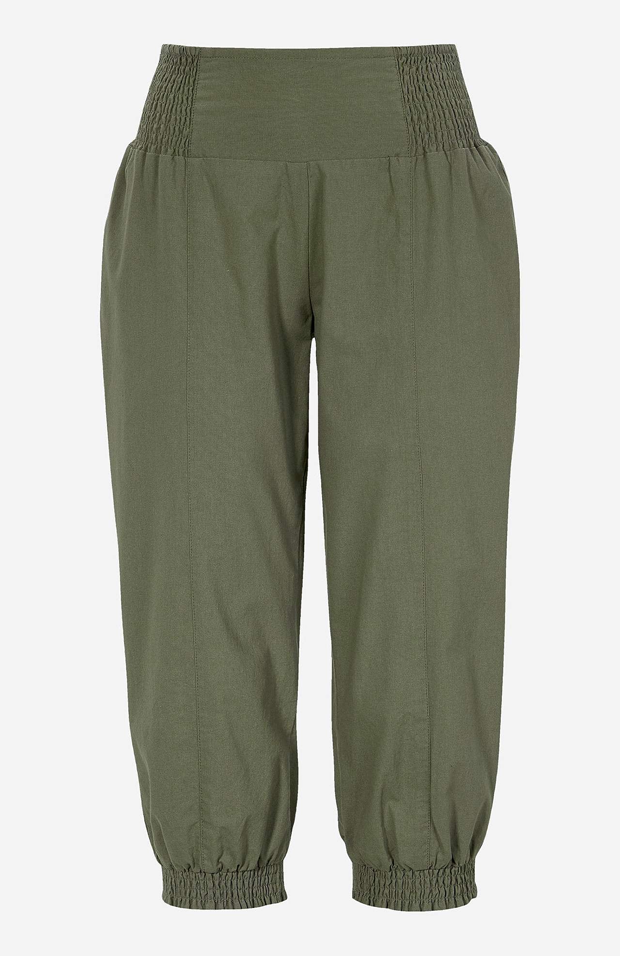 Tkane spodnie capri Nellie