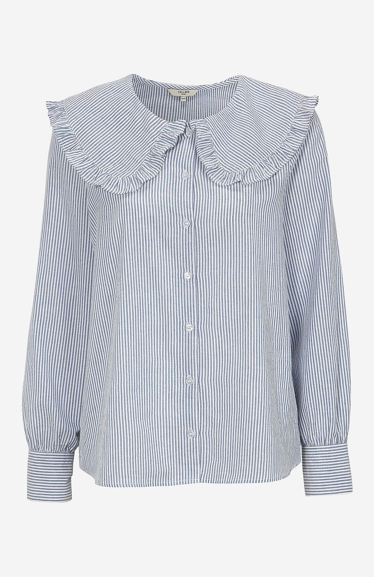 Bluzka z kołnierzem z falbanką