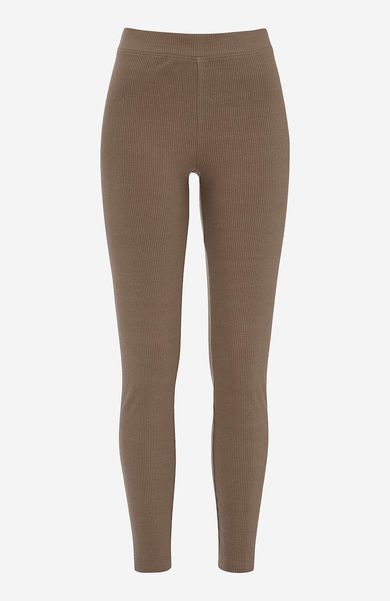 Prążkowane legginsy