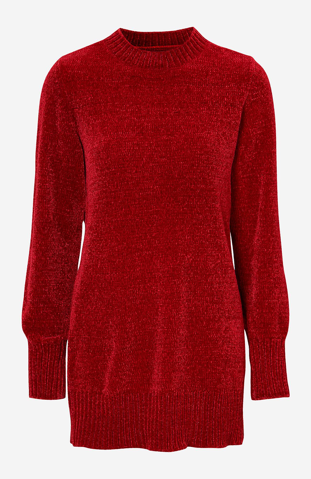 Gładki sweter szenilowy Camilla