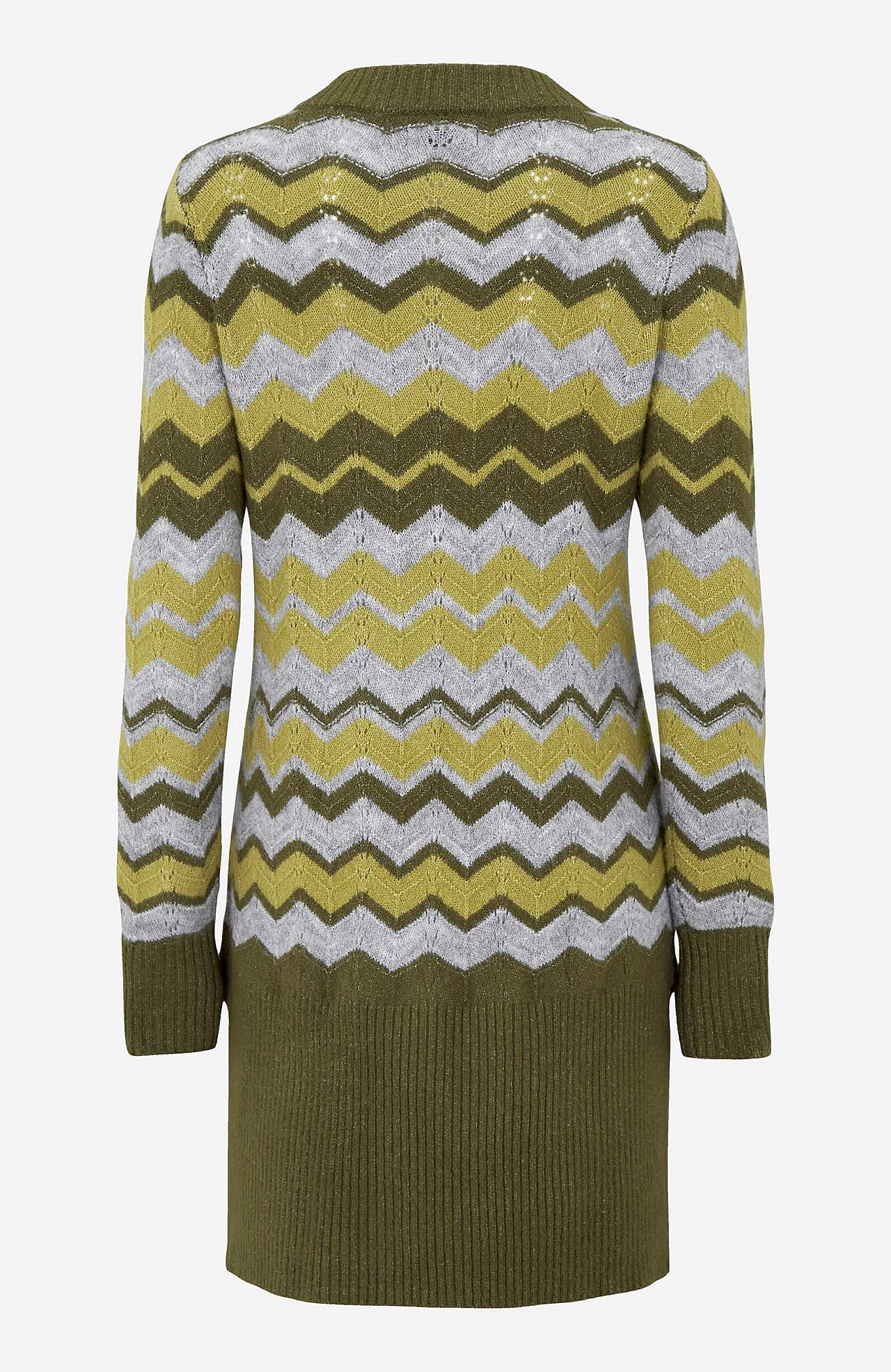 Dzianinowy sweter z wzorem zygzak