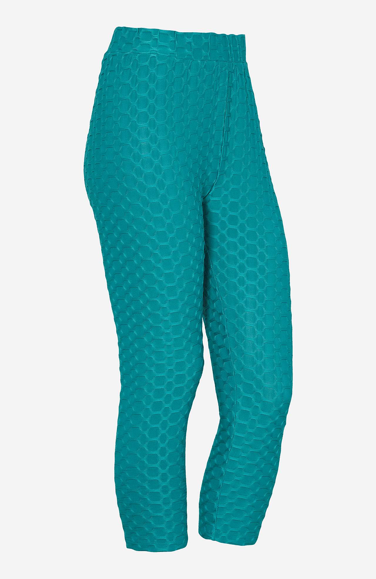 Legginsy rybaczki z wzorem strukturalnym