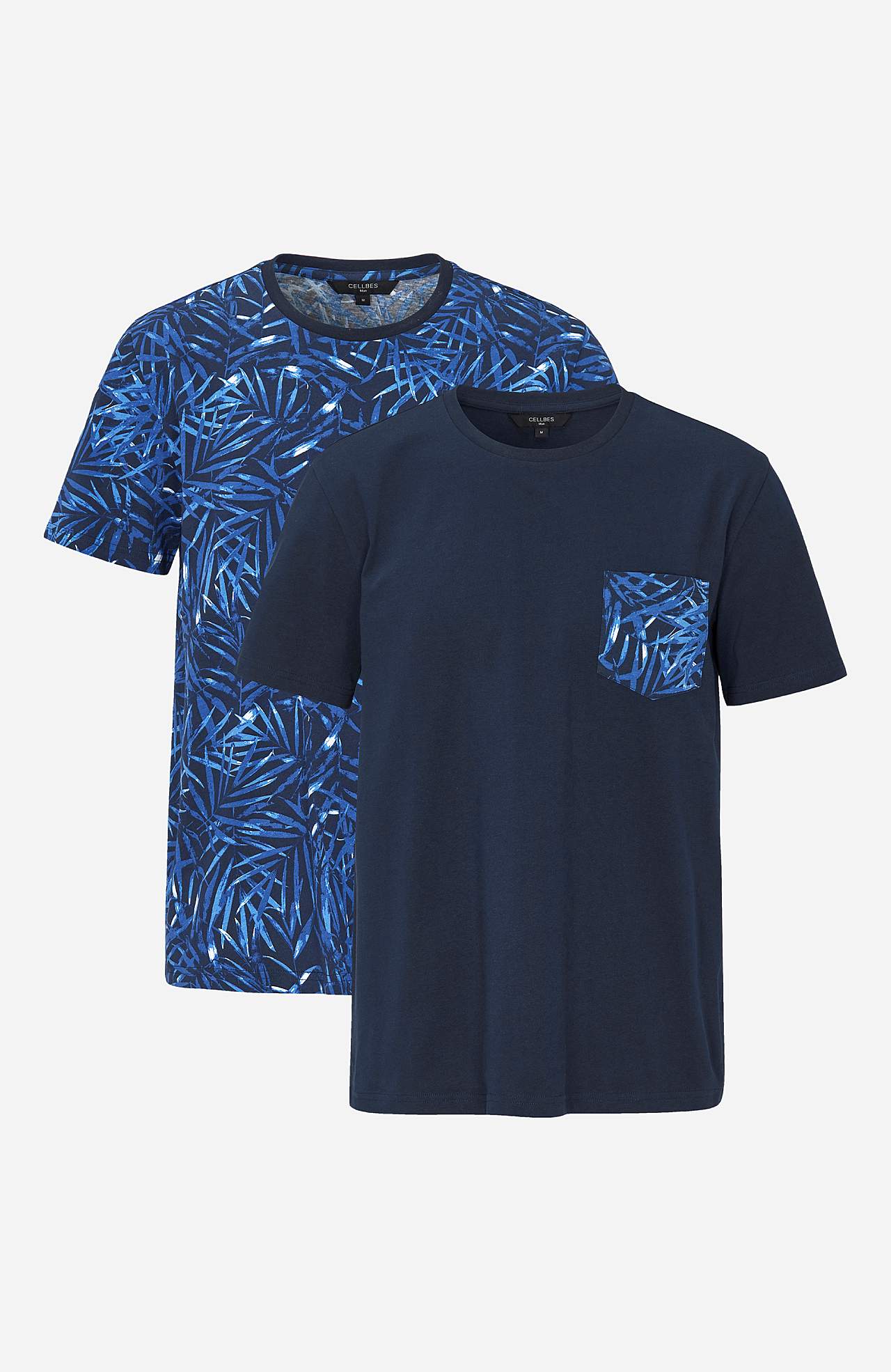 T-shirt z kieszenią na piersi Elon 2 sztuki