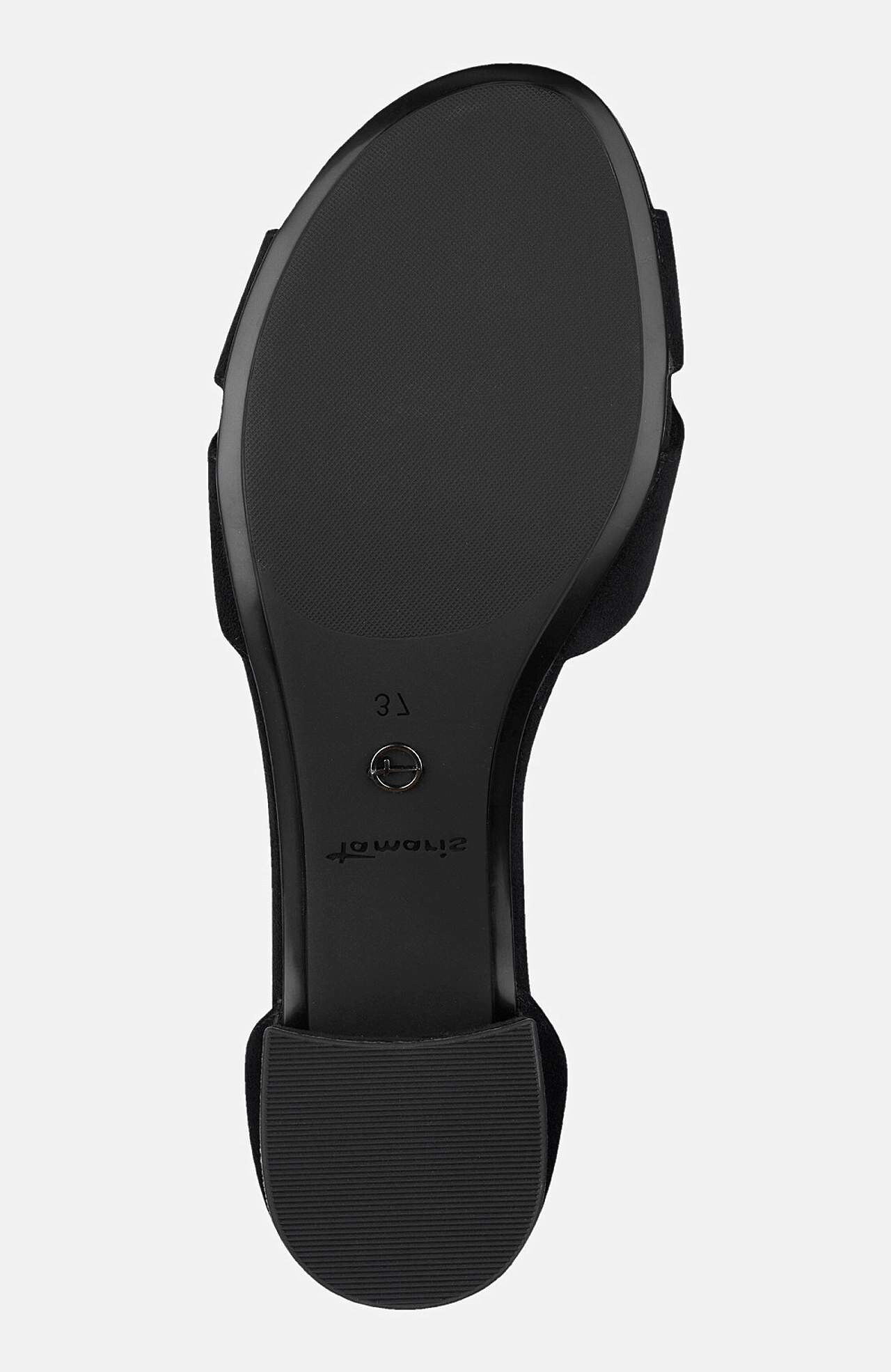 Sandał na obcasie Z imitacji zamszu