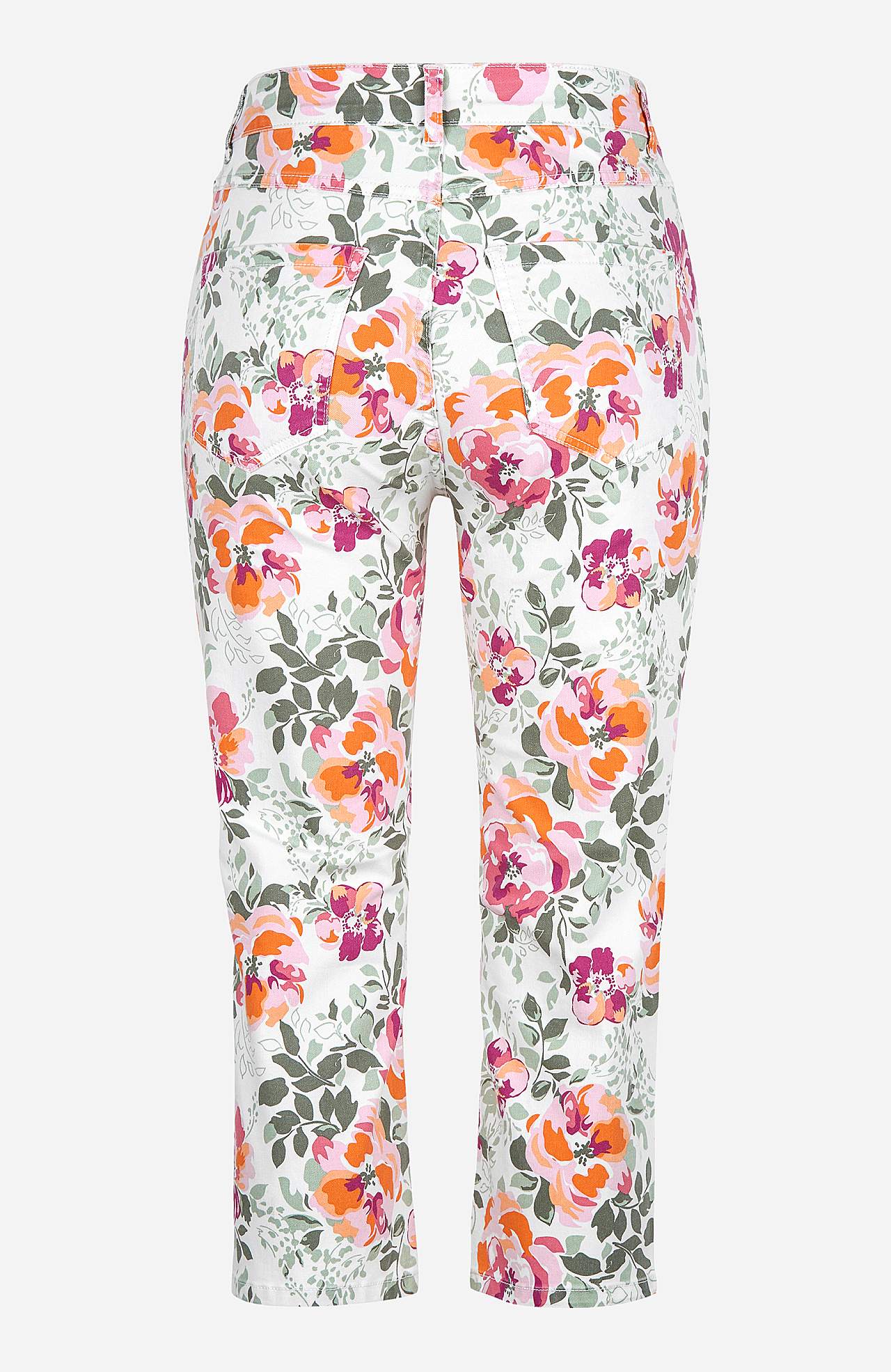 Spodnie capri w kwiaty