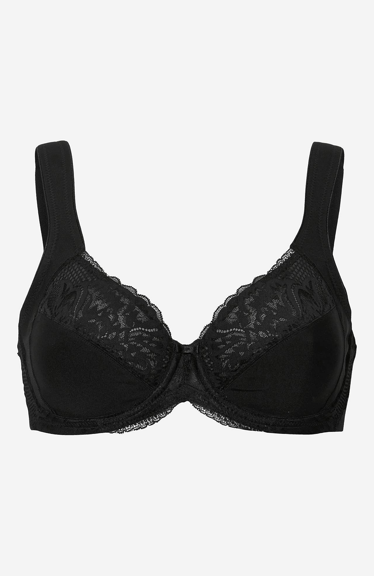 Biustonosz na fiszbinach z miłymi koronkowymi detalami Modern Lace+ Cotton