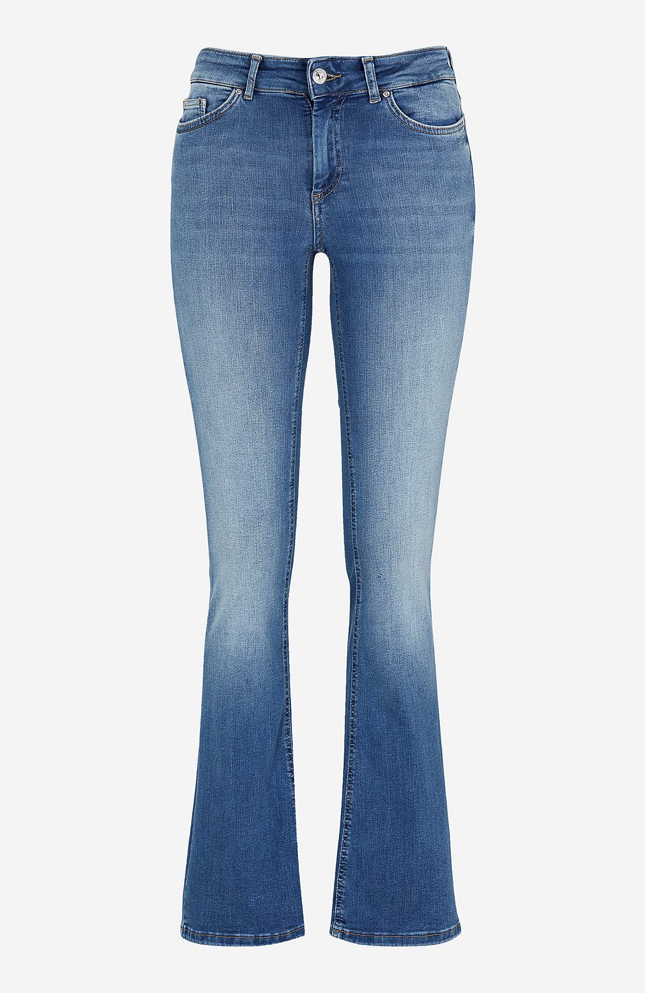 Wygodne i superelastyczne dżinsy Skinny flare blush