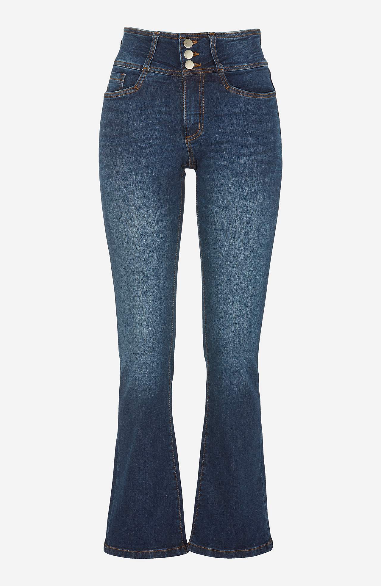 Jeansy bootcut z wysokim stanem