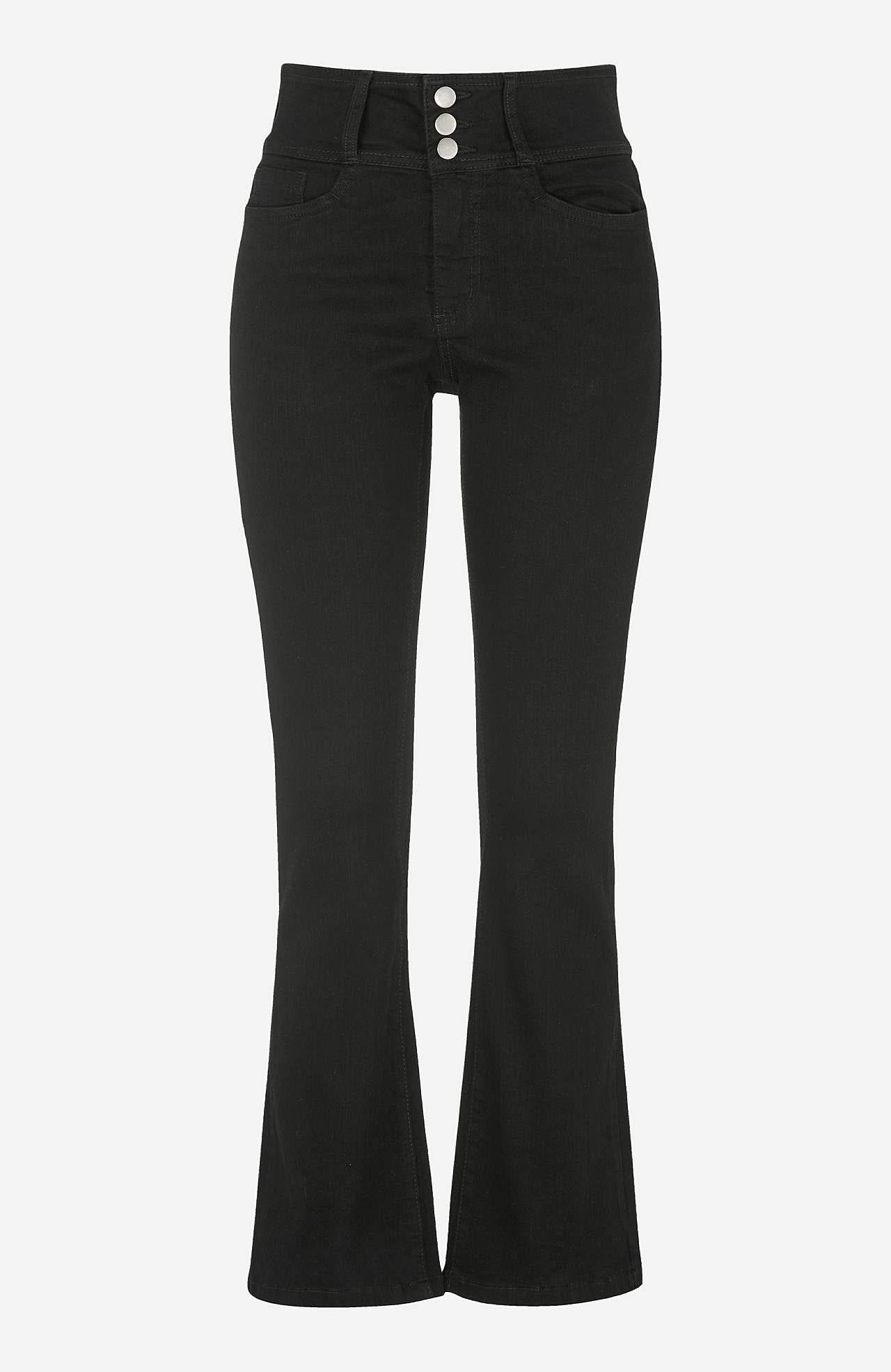 Jeansy bootcut z wysokim stanem