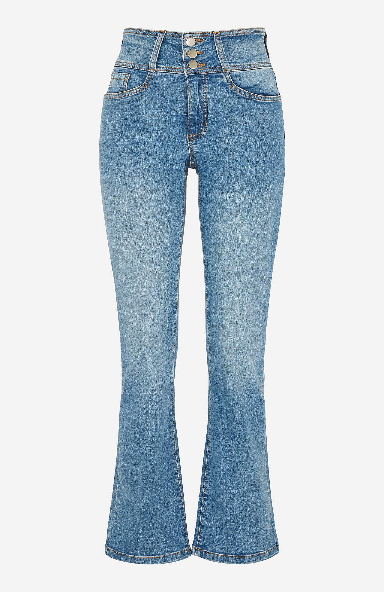 Jeansy bootcut z wysokim stanem