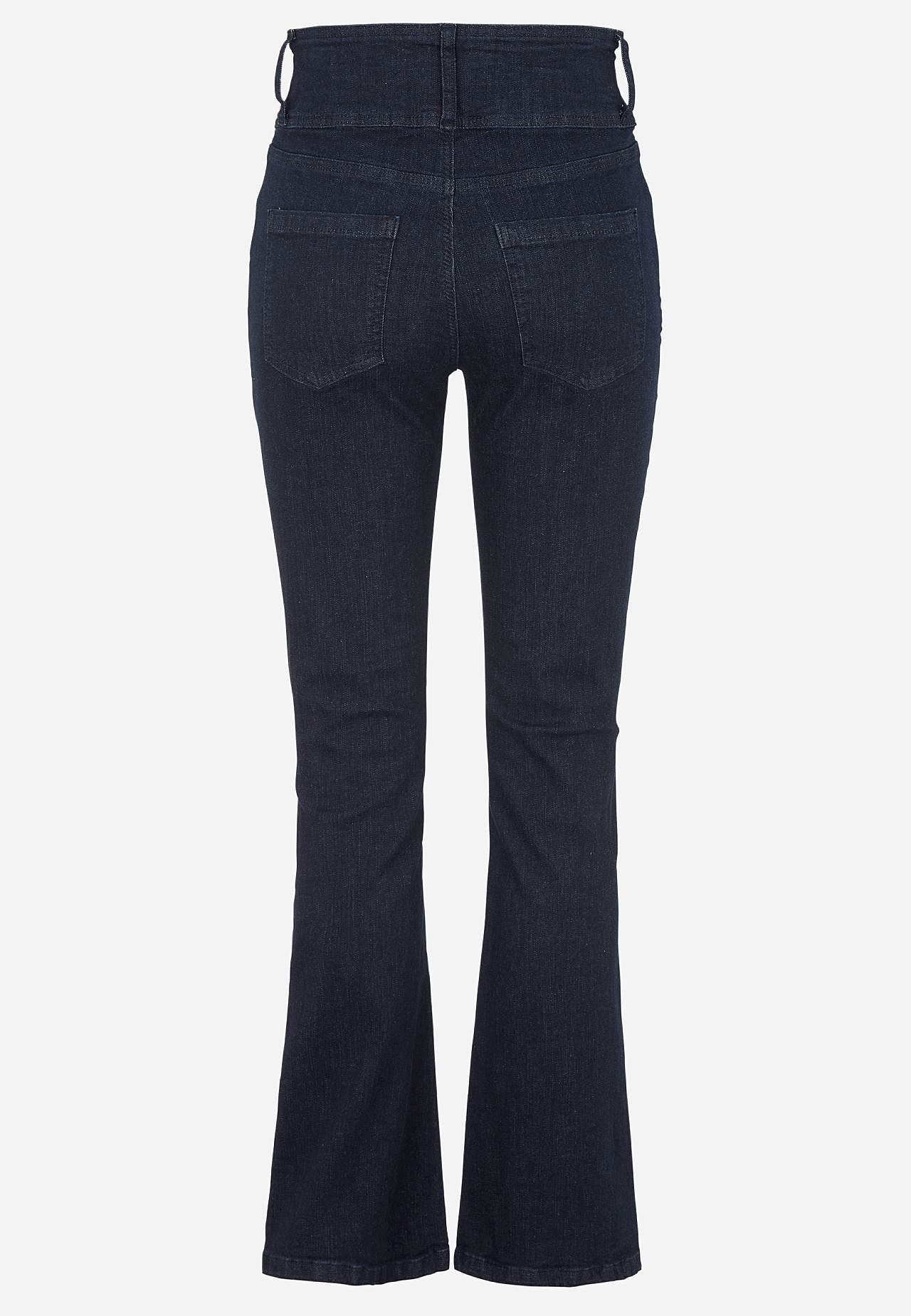 Jeansy bootcut z wysokim stanem