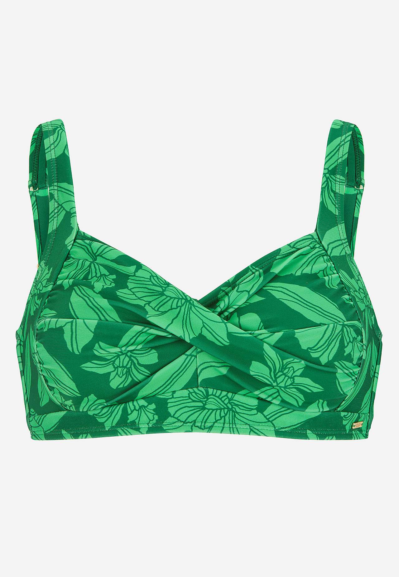 Bezprzewodowy biustonosz bikini w kwiaty Nerja