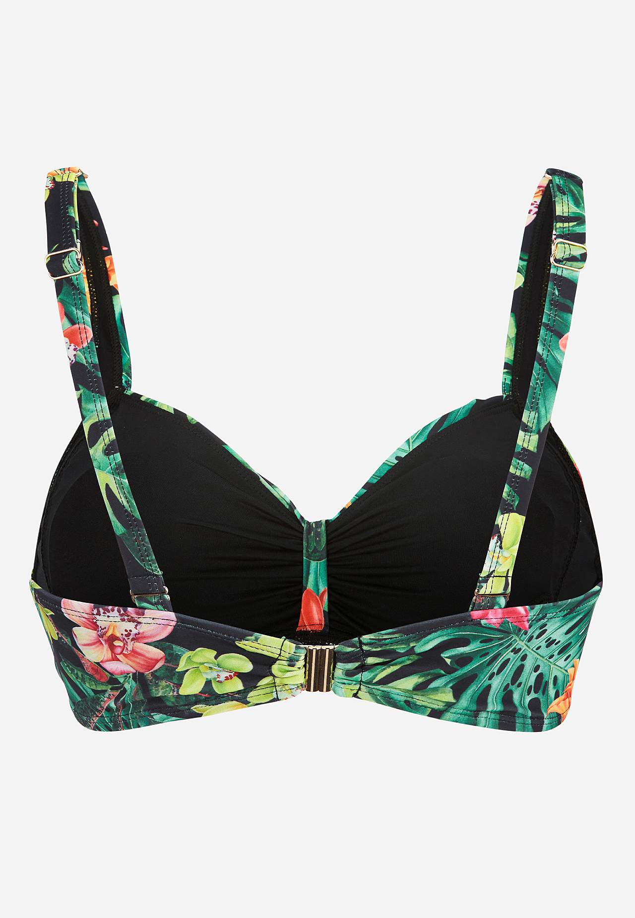 Biustonosz bikini z tropikalnym wzorem