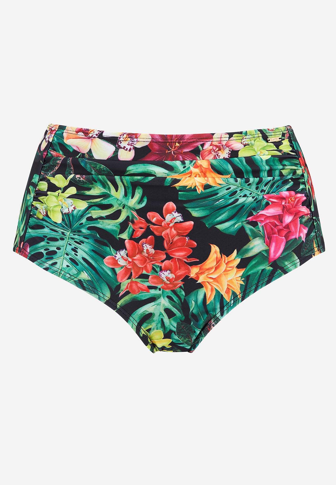 Dół bikini w kwiaty z wysokim stanem