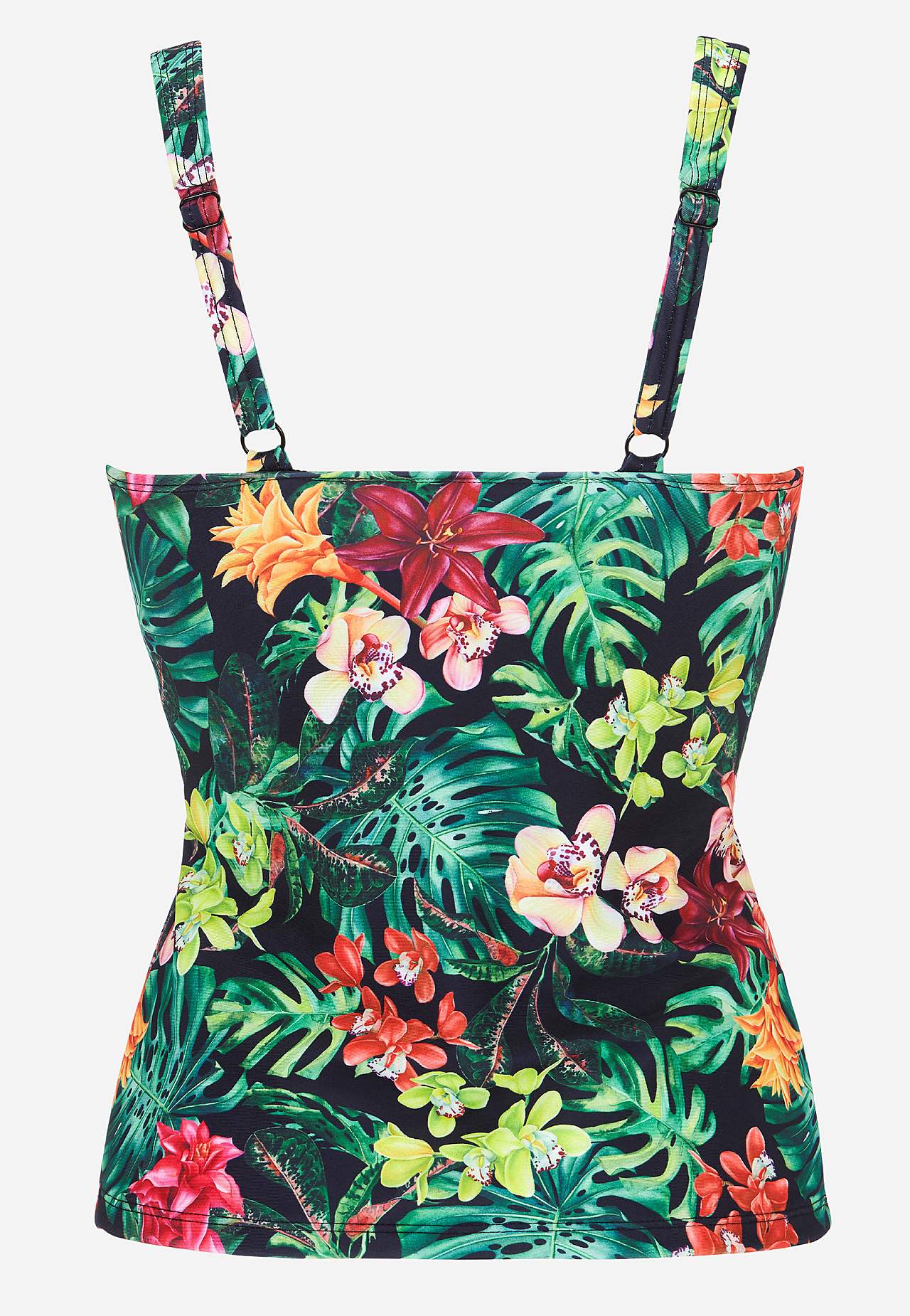 Góra od tankini w kwiaty z efektem kształtującym