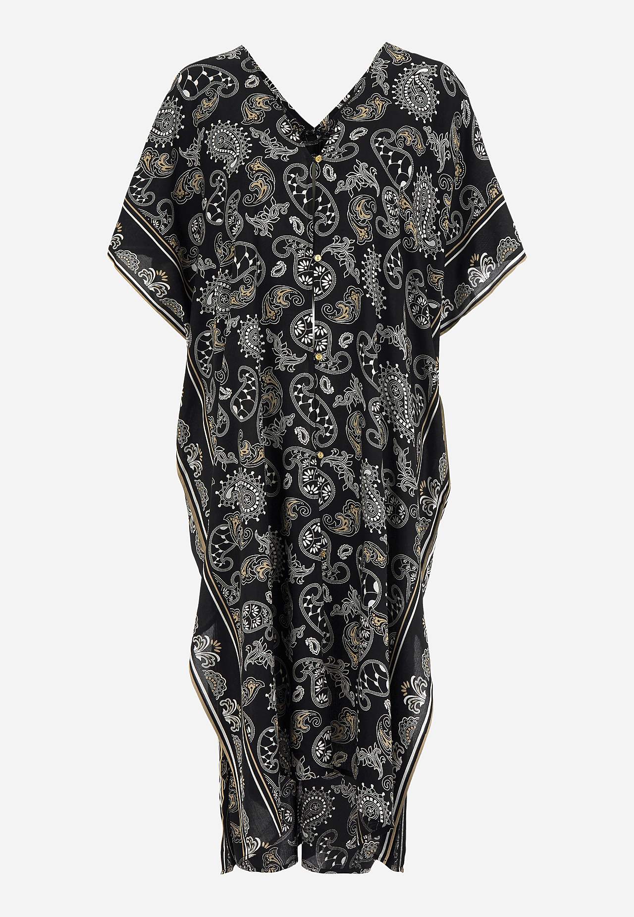 Kaftan na plażę z guzikami