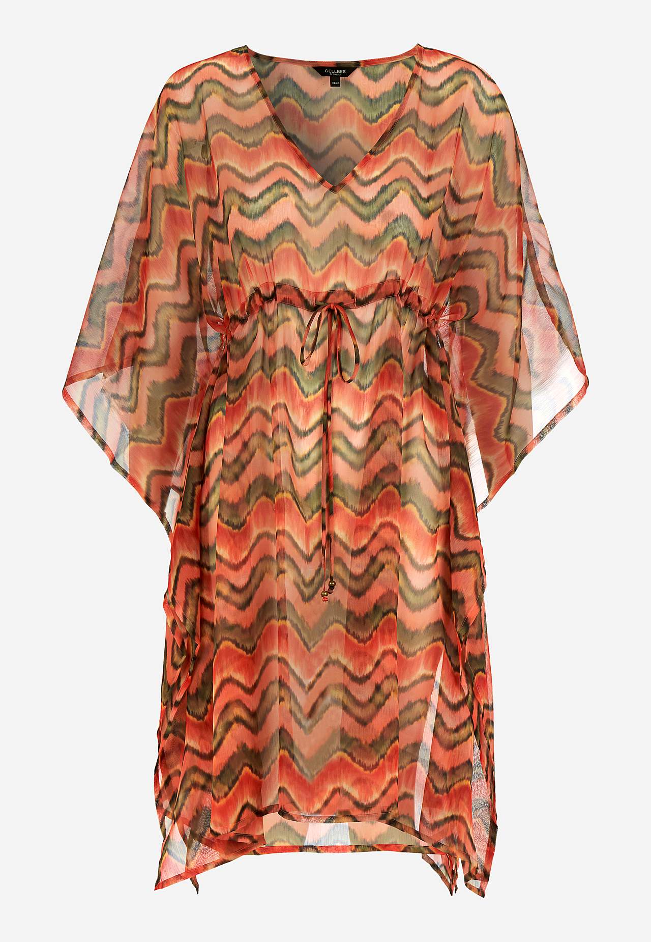 Wzorzysty kaftan na plażę