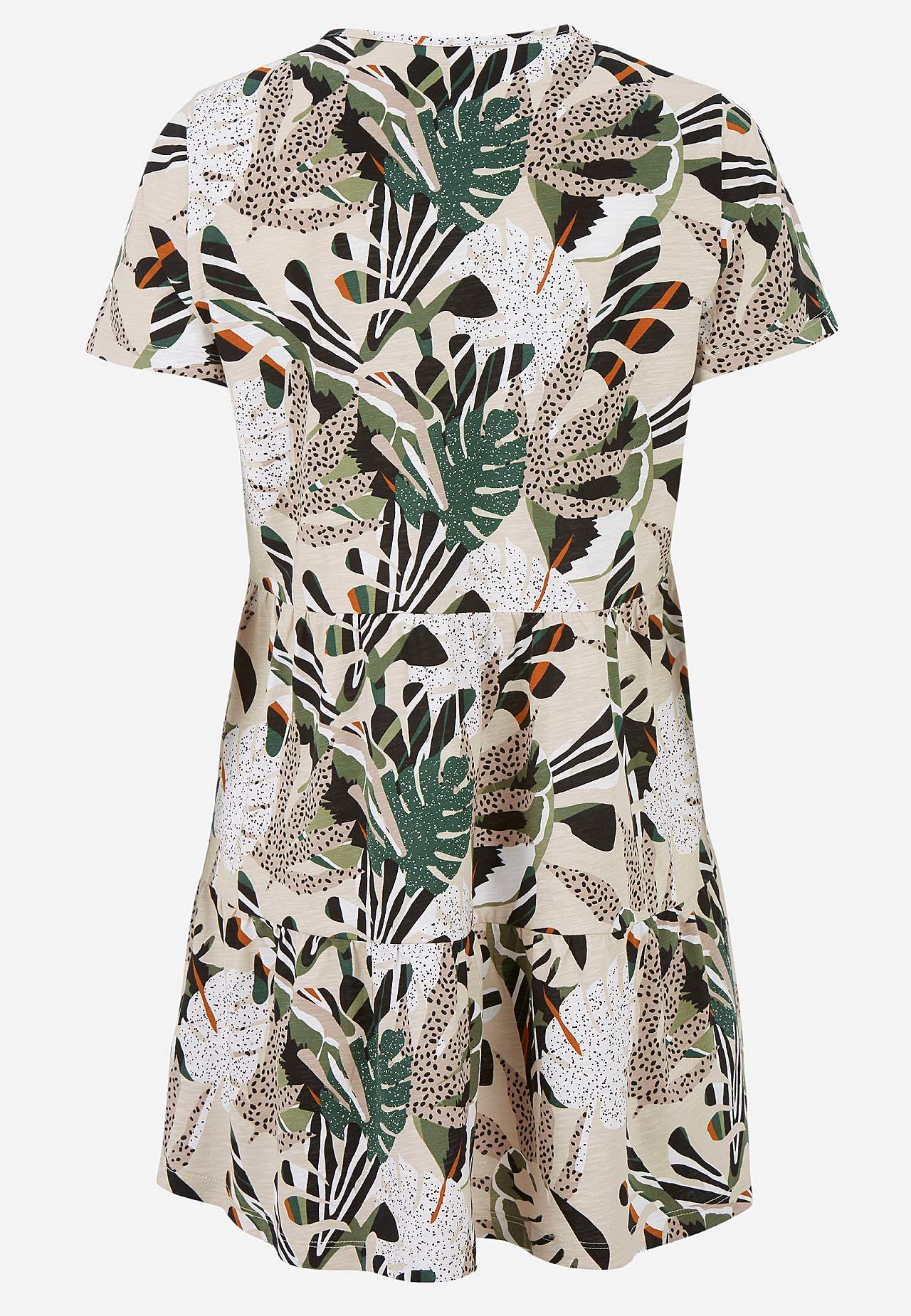 Tunika z dżerseju z falbaną