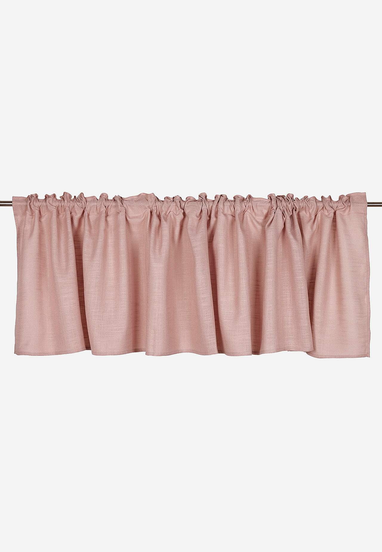 Lambrekin regulowany na taśmie z tunelem z lnianym dotykiem