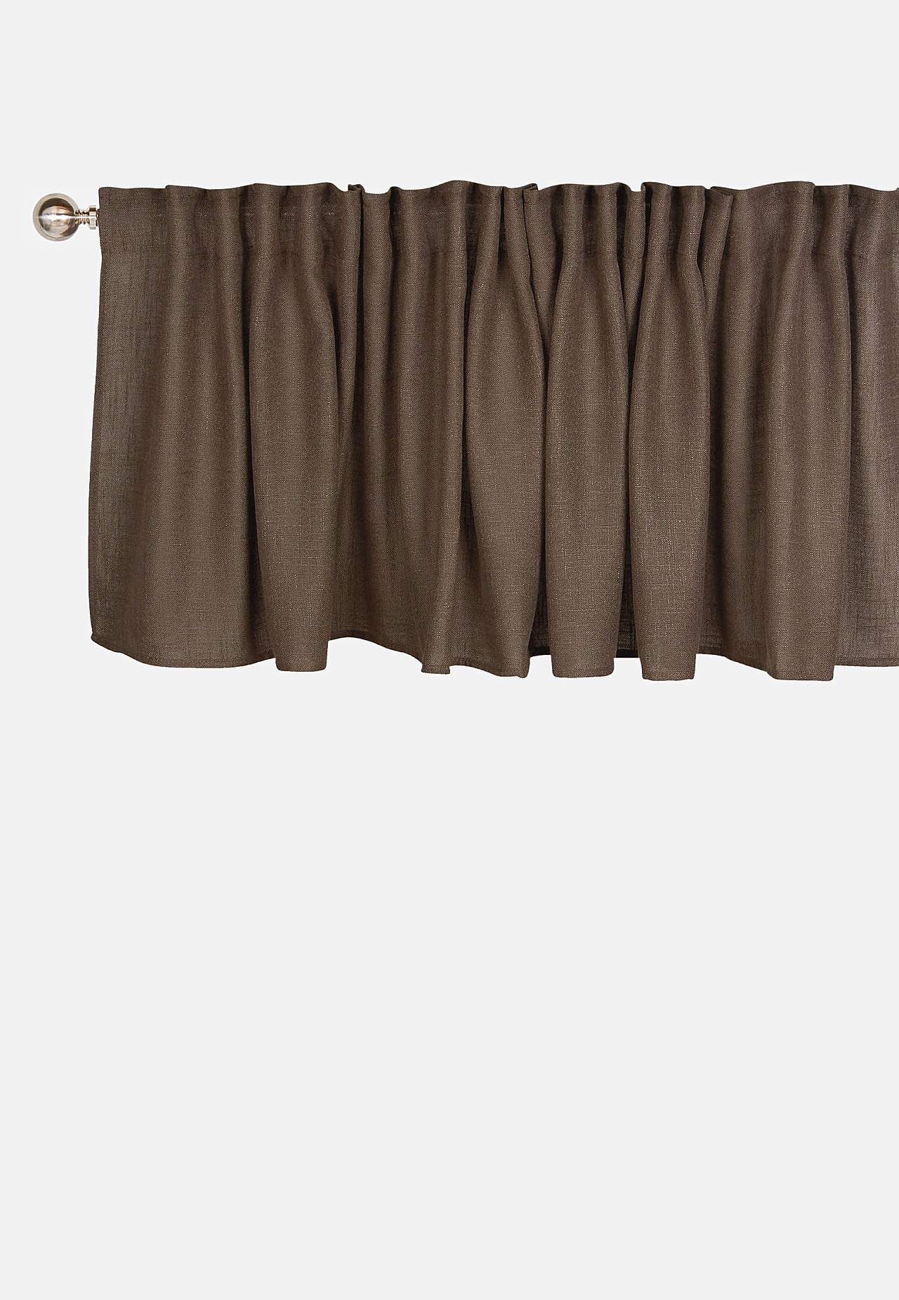 Lambrekin regulowany na taśmie z tunelem z lnianym dotykiem