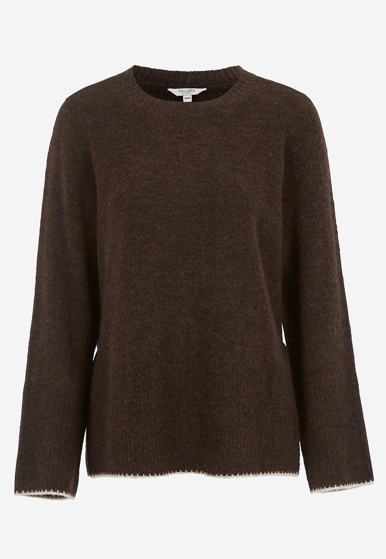 Dzianinowy sweter z rozcięciami