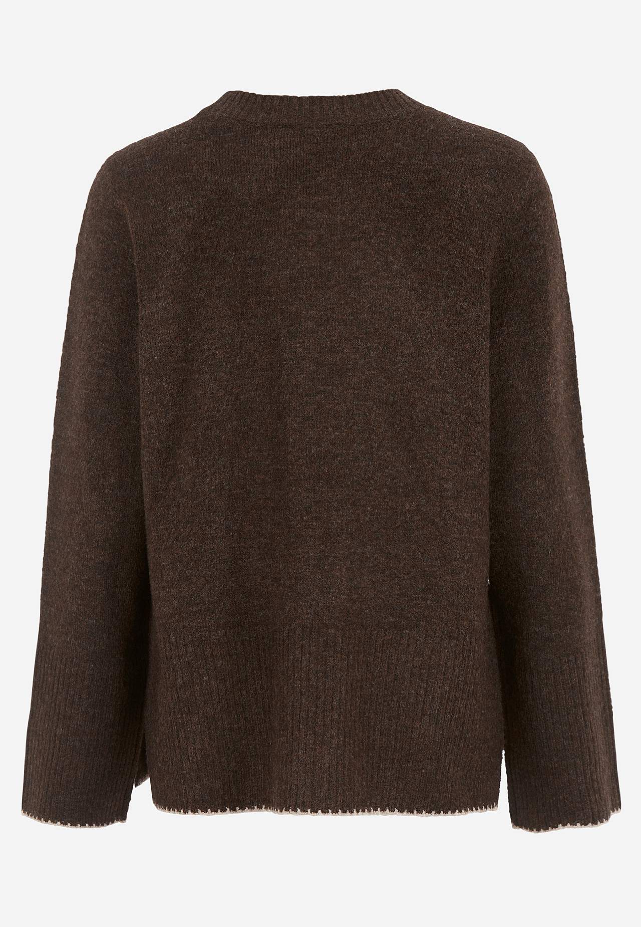 Dzianinowy sweter z rozcięciami