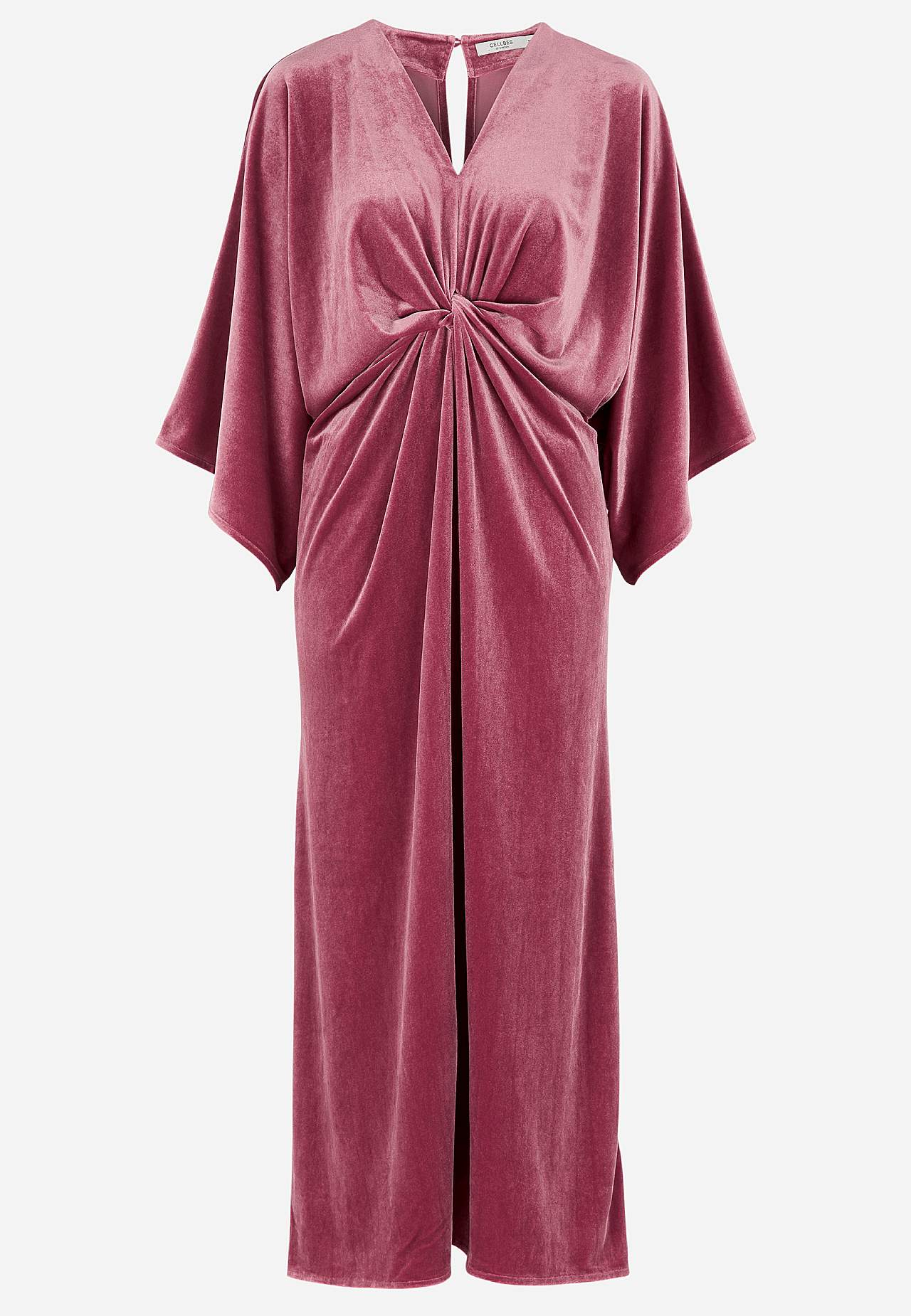 Elegancka sukienka kaftanowa z weluru