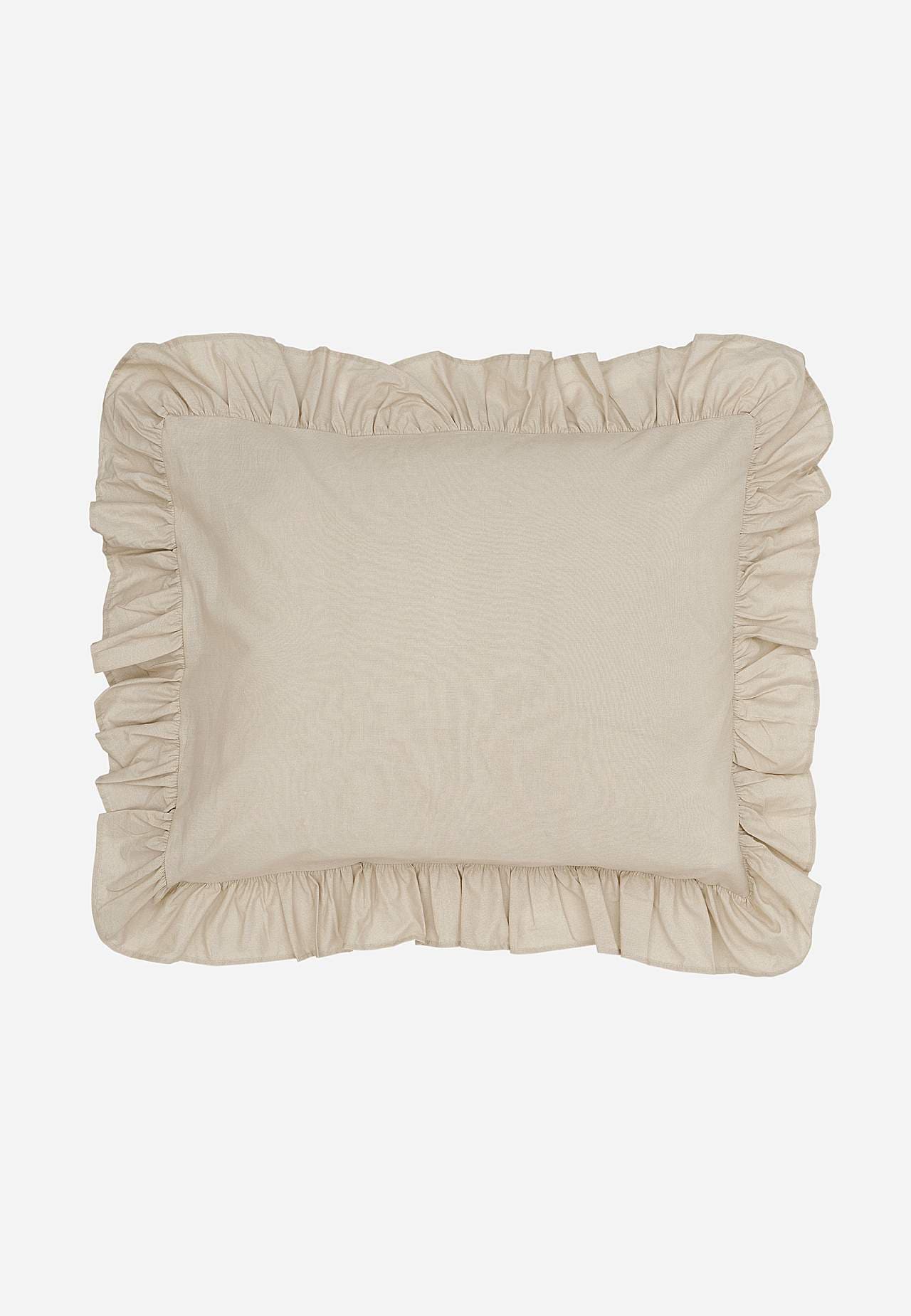 Poszewka na poduszkę z falbaną 50x60 cm Ekologiczna bawełna 2 sztuki