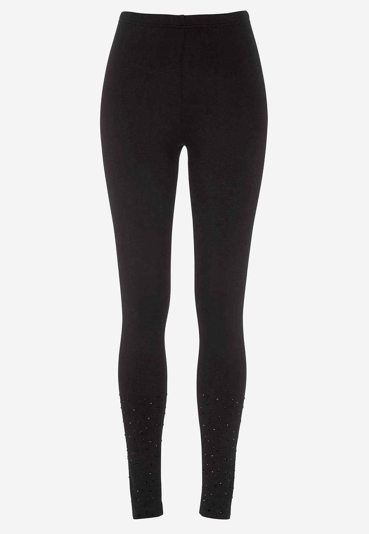 Legginsy z błyszącymi detalami