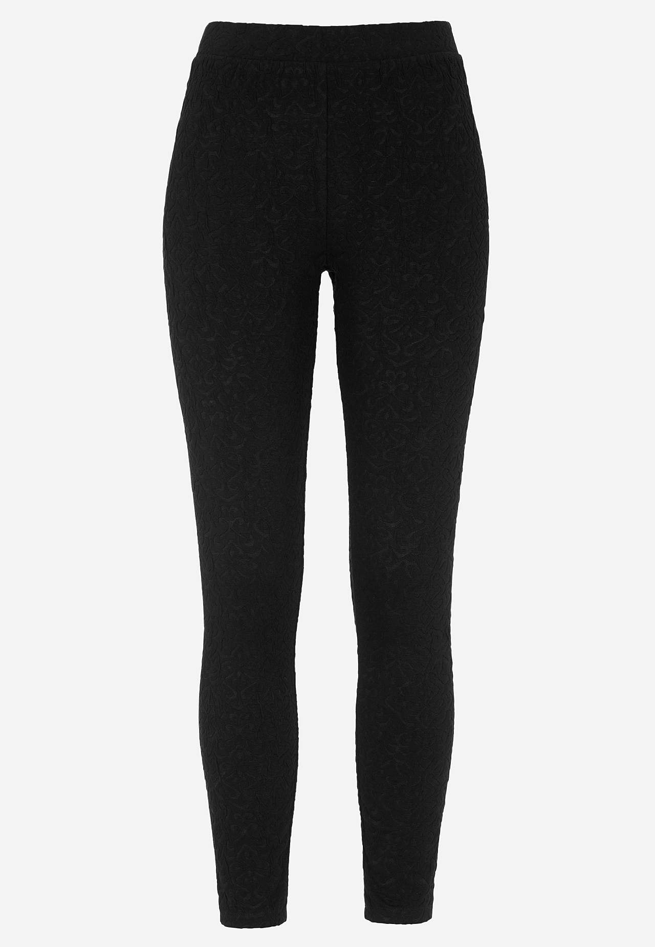 Legginsy z wzorem strukturalnym