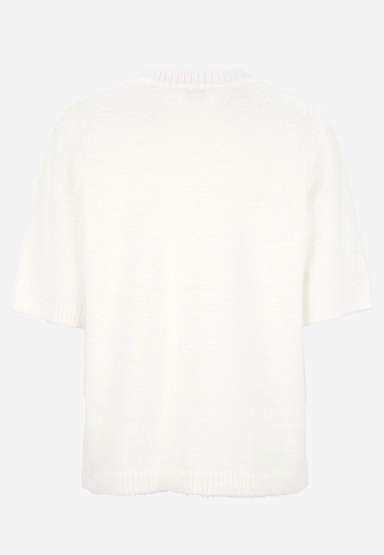 Dzianinowy sweter z krótkim rękawem