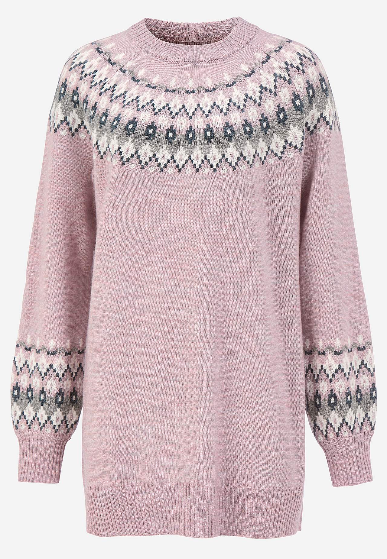Dzianinowy sweter we wzorze żakardowym