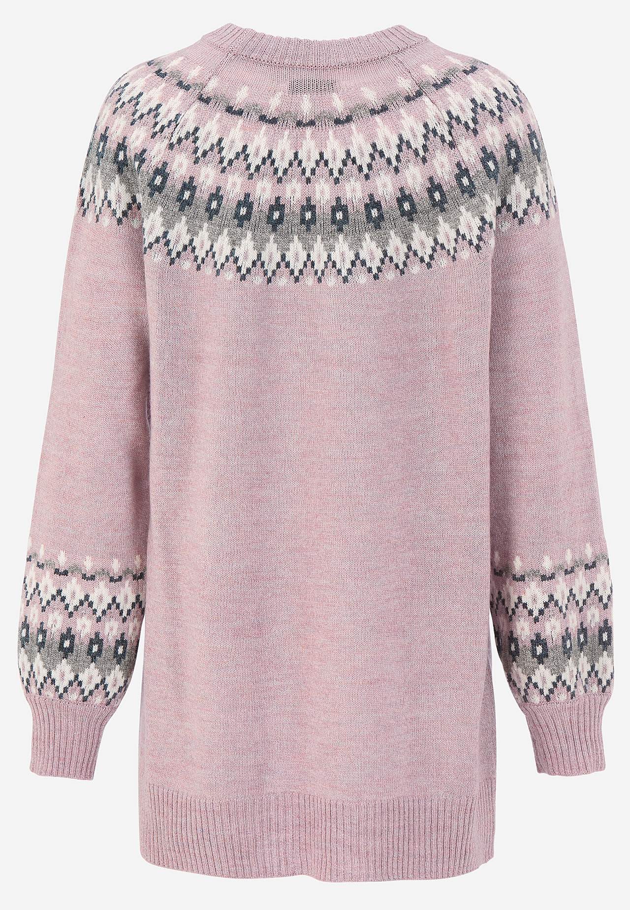 Dzianinowy sweter we wzorze żakardowym