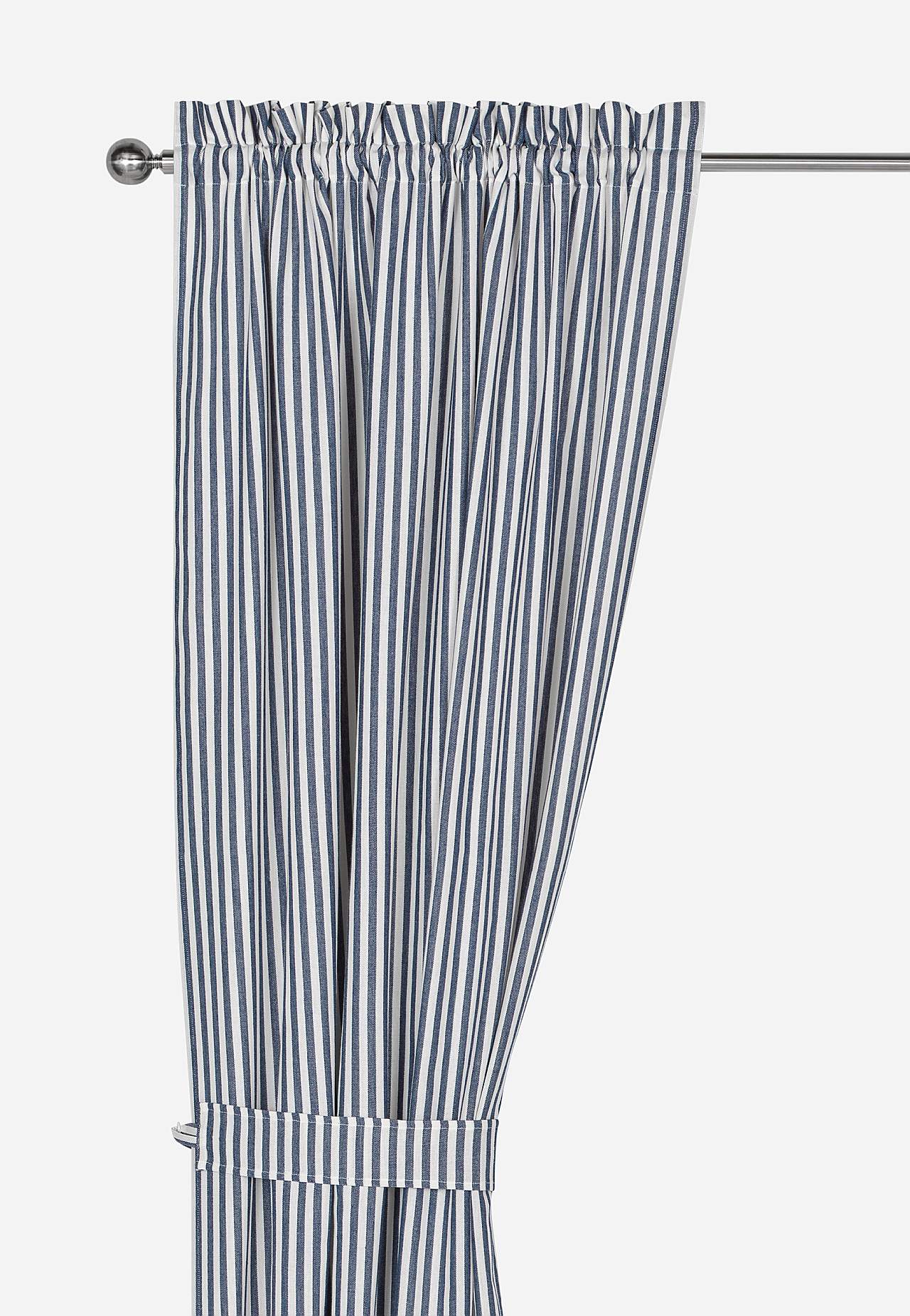 Tkane i pasiaste zasłony panelowe 2 sztuki