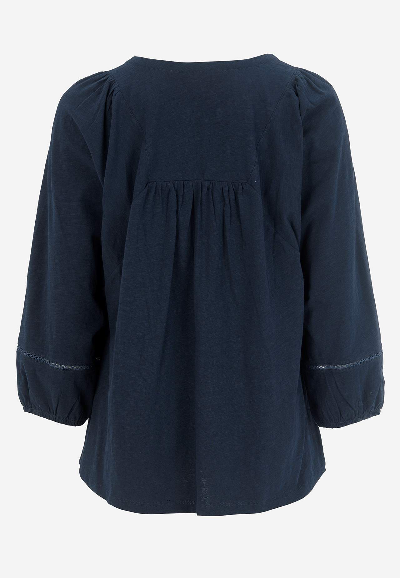 Top z dżerseju ze stylem boho