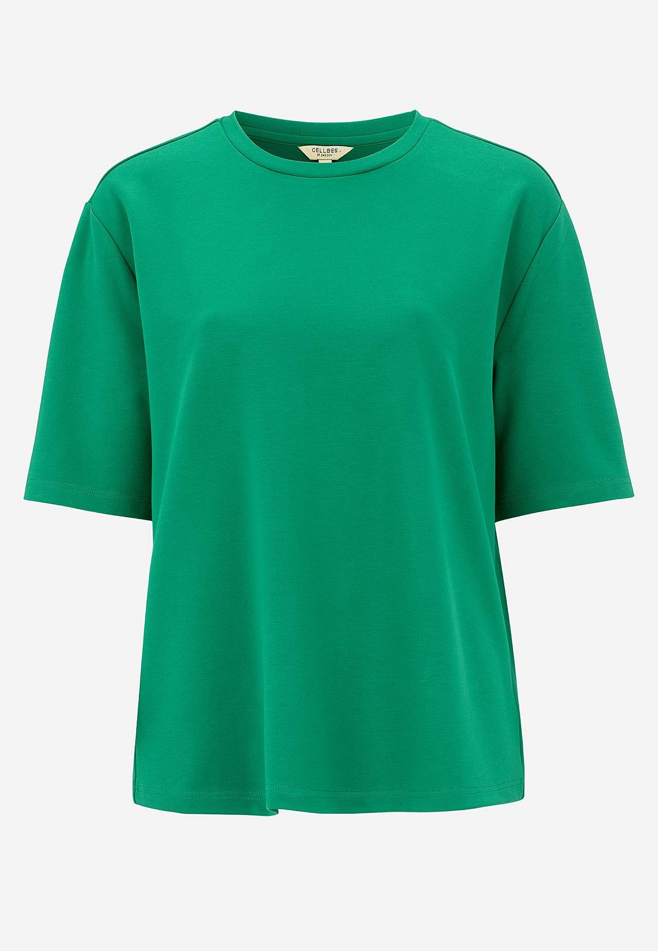 T-shirt z trudnego trykotu