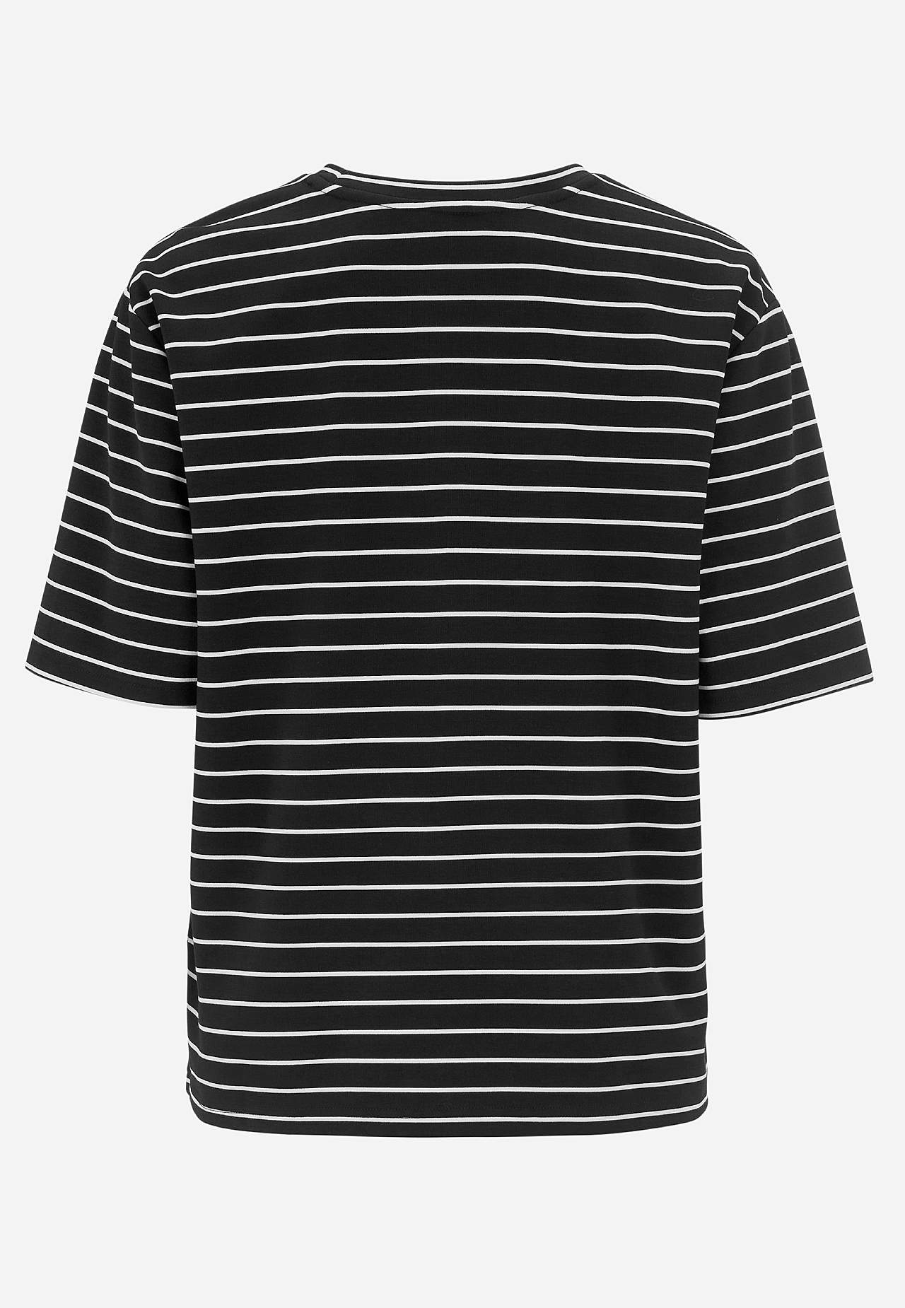 T-shirt z trudnego trykotu