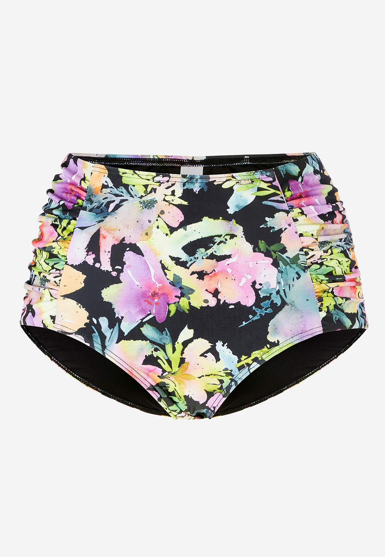 Marszczony dół bikini z wysokim stanem